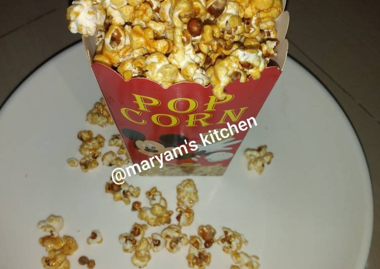 Steps to Prepare Homemade Caramel popcorn