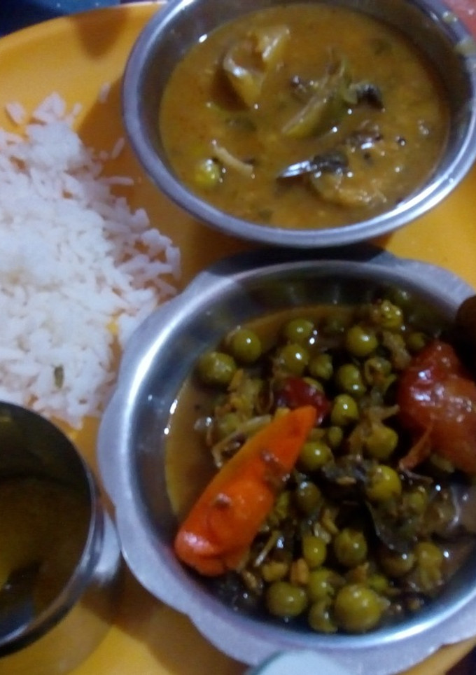 சாதம்,கத்தரி சுண்டை சாம்பார், சுண்டை பச்சடி,நெய் செய்முறை முக்கிய புகைப்படம்