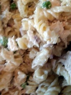 A picture of Tuna noodle pasta salad.