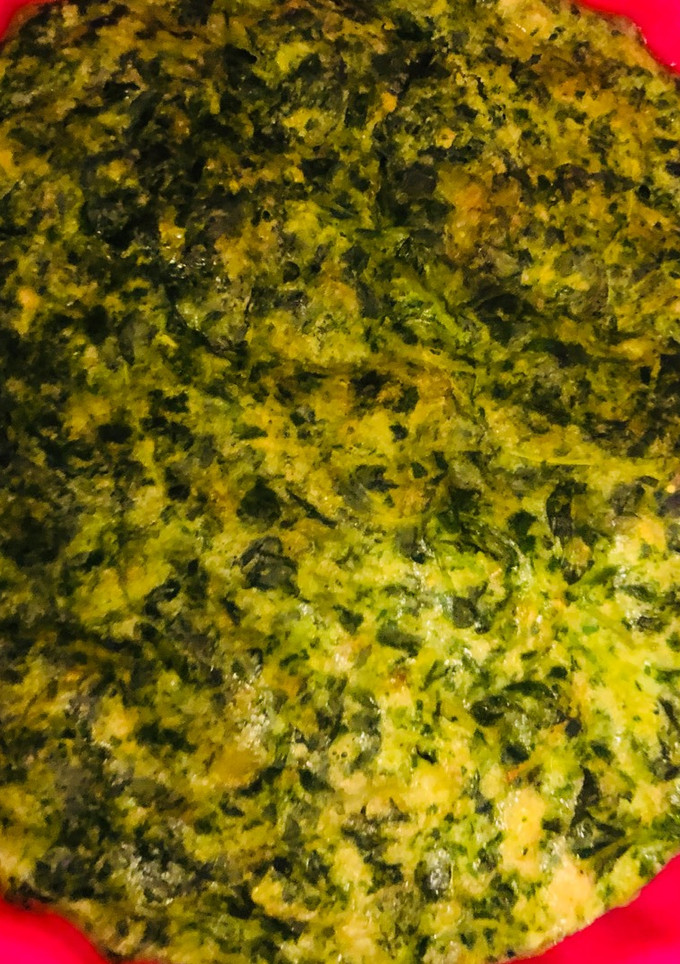 Una foto de Budín de espinaca y avena al horno, súper sano y rápido, versión light de la tortilla de espinacas 😜