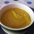 Crema fría de calabaza, zanahoria y aguacate
