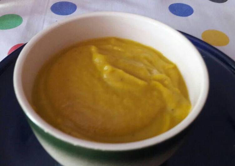Crema fría de calabaza, zanahoria y aguacate