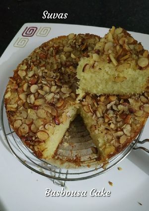 A picture of Egyptian Basbousa Cake Without Oven.