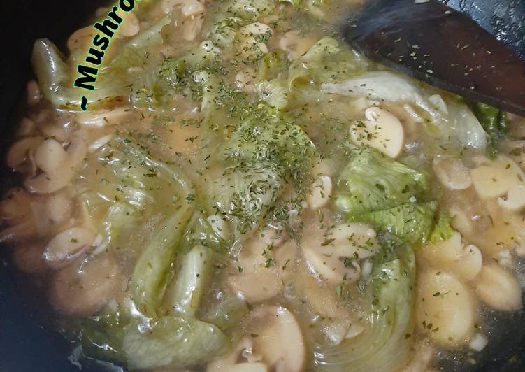 Tumis Jamur with parsley