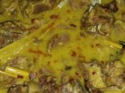 A picture of curry goat