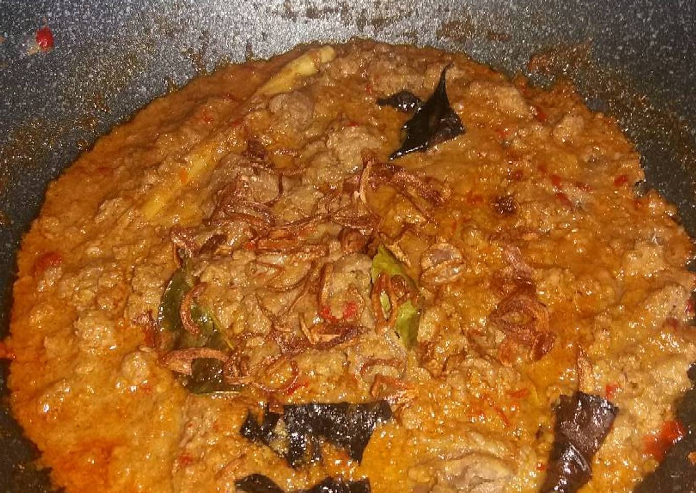 Resep Rendang Daging Giling no santan yang Sempurna