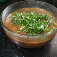 A picture of Hot and sour soup.