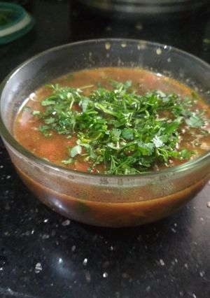 A picture of Hot and sour soup.