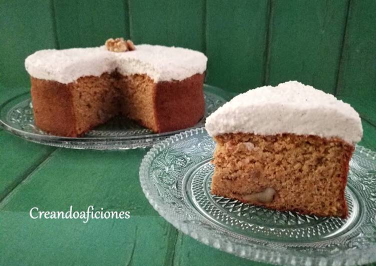 Bizcocho de zanahoria y frosting saludable
