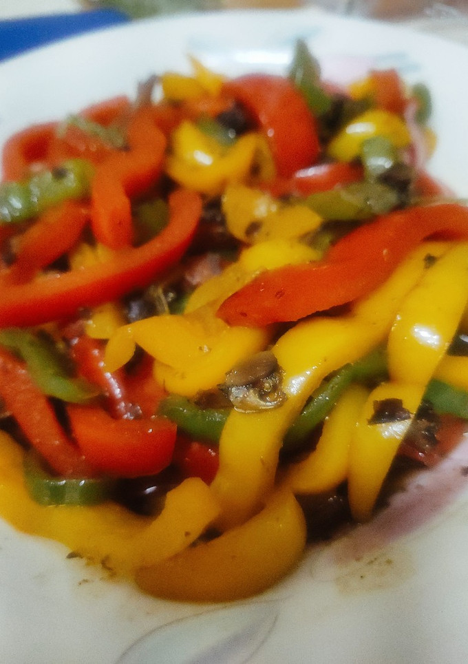 青椒/甜椒炒小魚乾豆鼓 的食譜成品照片