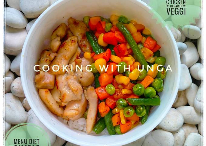 Resep Grilled Fillet Chicken With Rainbow Veggi (Menu Diet/Eat Clean) Oleh  Unga - Cookpad