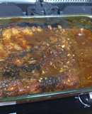 Costillas de cerdo en salsa de bbq