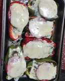Morrón verde y rojo rellenos