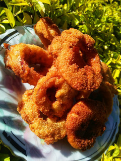 A picture of Crunchy onion rings.