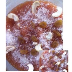 A picture of Flavoured Sooji Halwa.