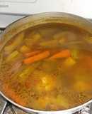 Sopa de gallina al horno