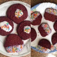 A picture of Red velvet sugar cookies #valentines#.