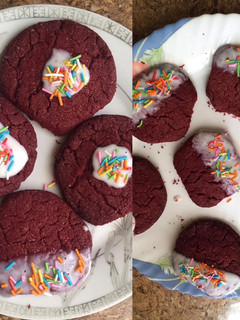 A picture of Red velvet sugar cookies #valentines#.