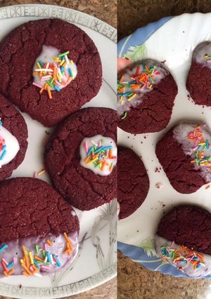 A picture of Red velvet sugar cookies #valentines#.