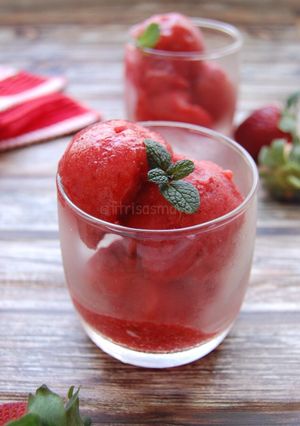 Foto resep Strawberry Sorbet
