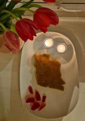 عکسی از دستور حلوا زعفرانی