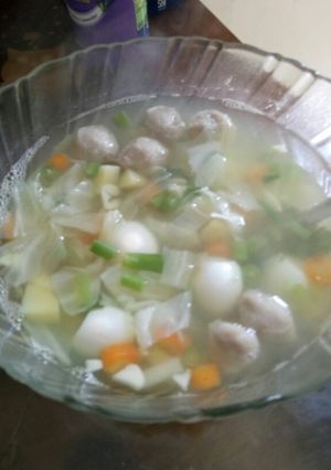 Foto resep Sop bakso simpel