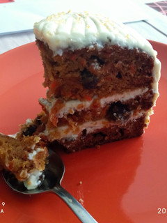 Una foto de Tarta de zanahoria y manzana