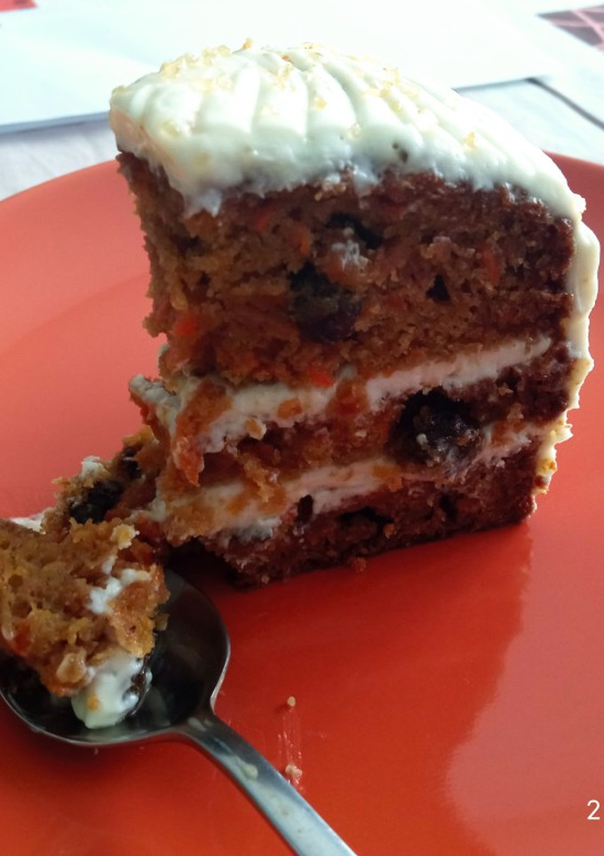 Una foto de Tarta de zanahoria y manzana