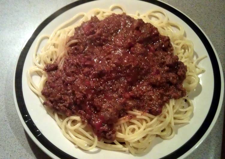 Steps to Prepare Homemade spaghetti bolognese