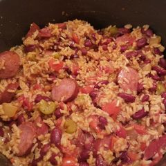 A picture of Super Easy Red Beans and Rice with Sausage.