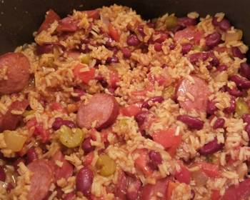 How To Prepare Recipe Super Easy Red Beans and Rice with Sausage Very Delicious