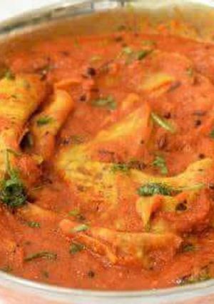 A picture of Papad Ki sabzi.