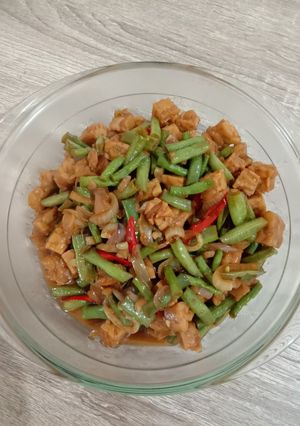 Foto resep Oseng Kacang Panjang dan Tempe