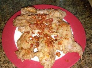 Hình của món Chuột đồng chiên xả.