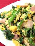 Easy Spinach and Bacon Egg Mayo Stir-Fry