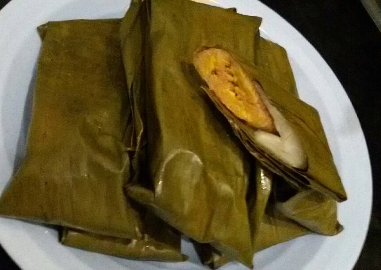 resep cara buat Kue nagasari /brubi pisang raja