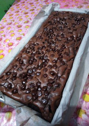 Foto resep Fudgy brownies full coklat (Brownies panggang)