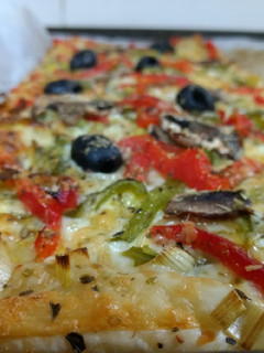 Una foto de Pizza vegetariana