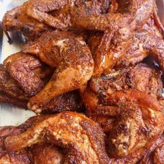 A picture of BBQ chicken.