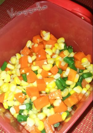 Foto resep Homemade Frozen mixed vegetables