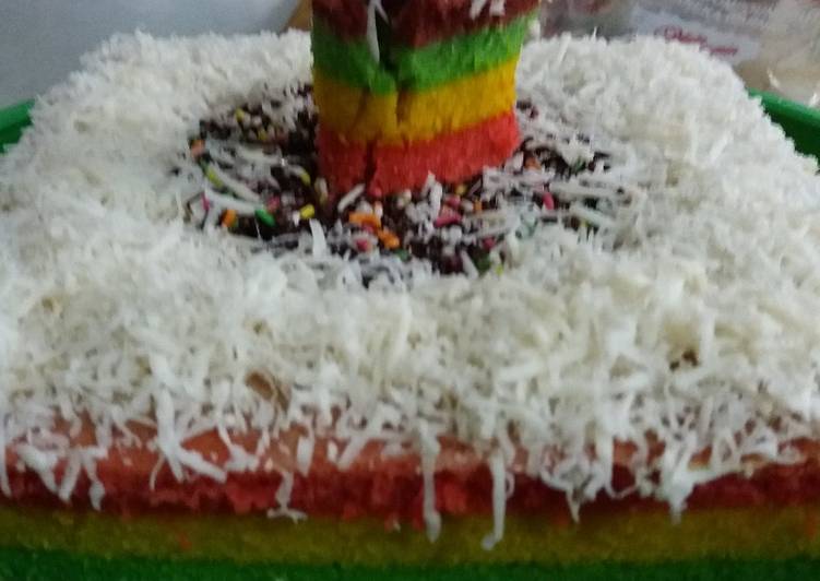 Rainbow cake panggang