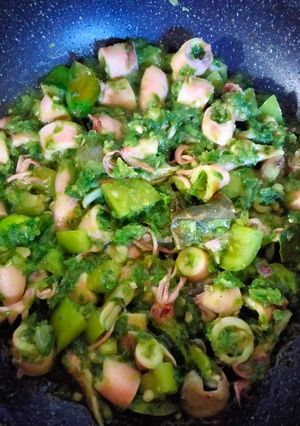 Foto resep Cumi Asin Cabe Hijau