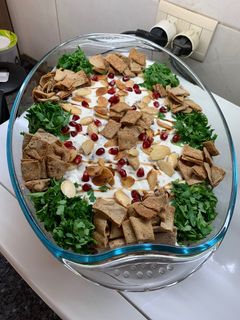 صورة لوصفة فتة باذنجان مع لحم