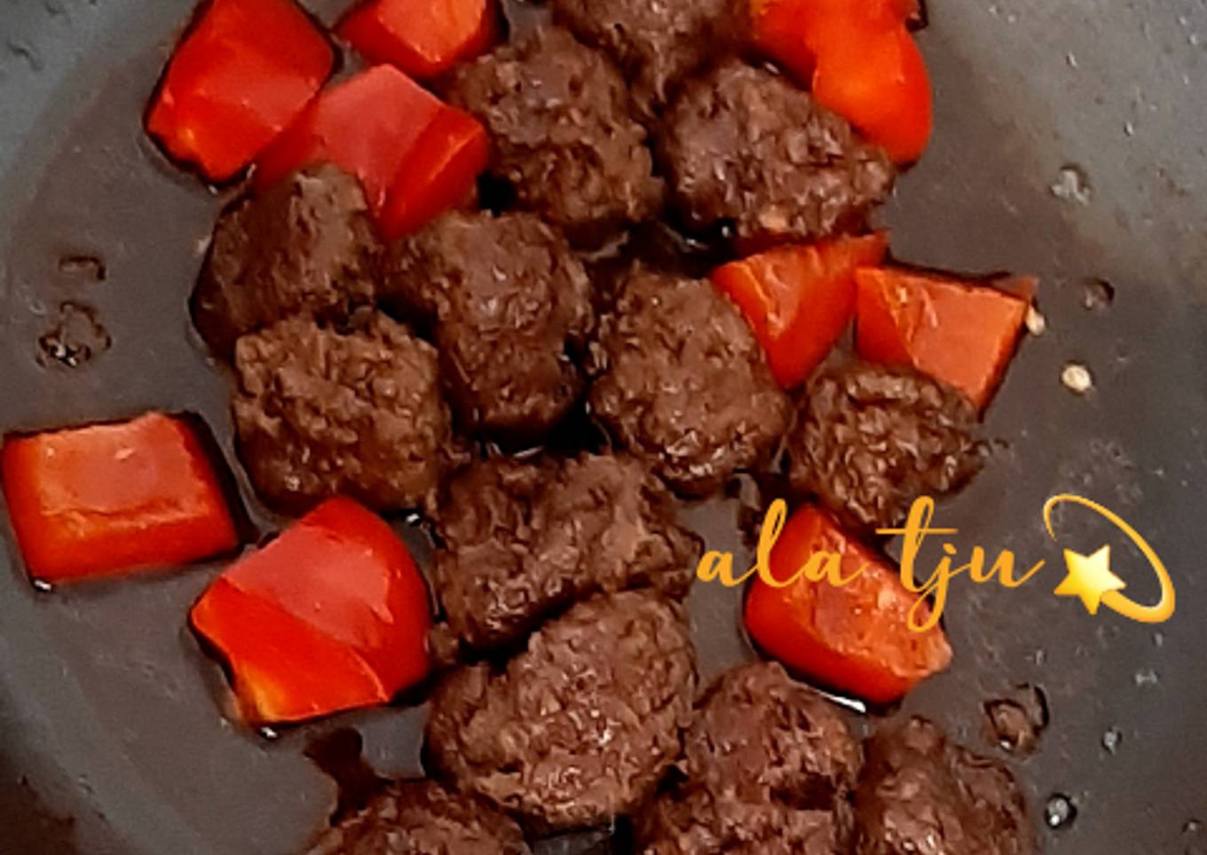 Beef ball teriyaki