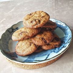Chewy chocolate cookies A picture of Chewy chocolate cookies.
