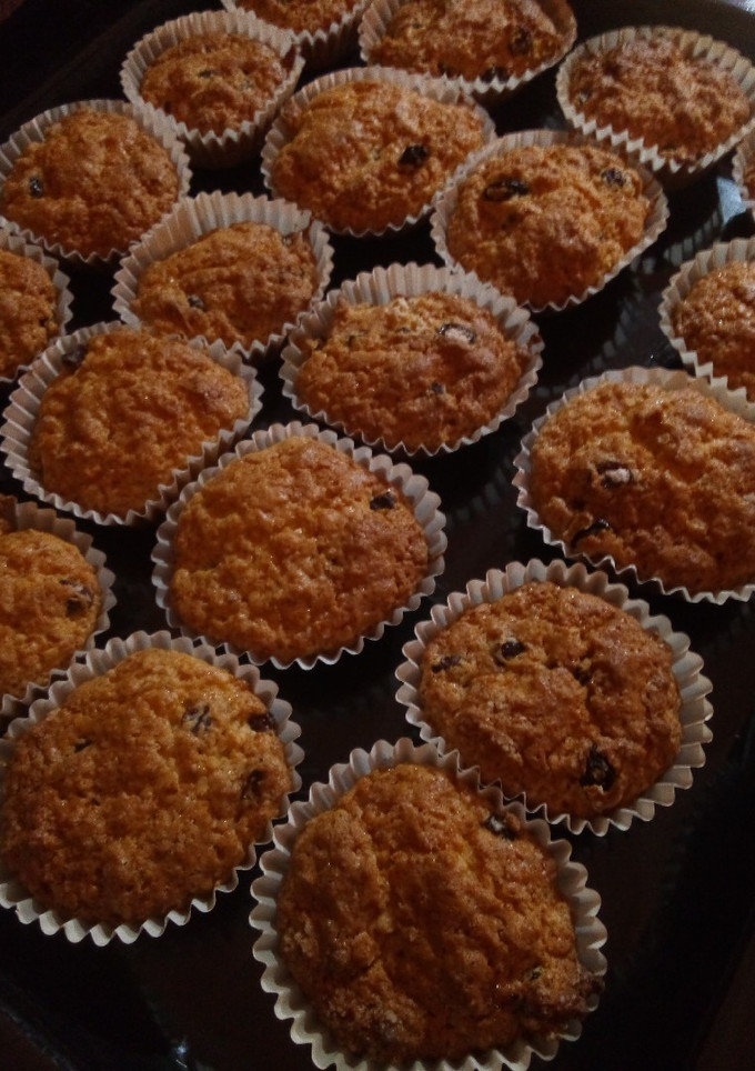 Una foto de Muffins con pasas de uvas