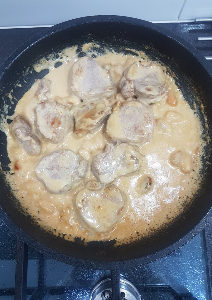 Una foto de Solomillo de cerdo con crema de leche