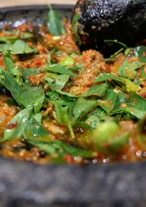 Foto resep Sambal terasi daun kemangi