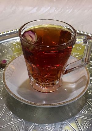 عکسی از دستور چای با عطر گل محمدی ☕️🌸