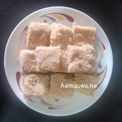 A picture of Vrat Mysore pak (desiccated coconut).
